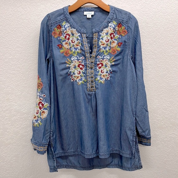 Sundance Tops Sundance Kenza Floral Embroidered Top S Tunic Poshmark